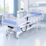 تخت بیمارستانی برقی سه شکن با تنظیم ارتفاع مدل 150 موتور دیورت ( توان نو )